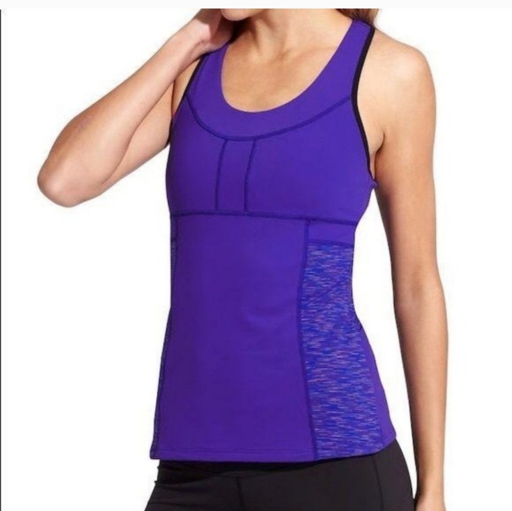 Athleta Space Dye PR  Racerback Tank Top, purple New Size XS.